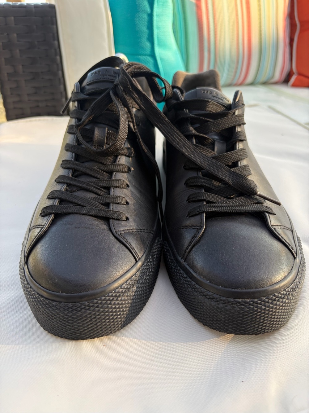 Rag & Bone Men’s Black Leather Sneakers